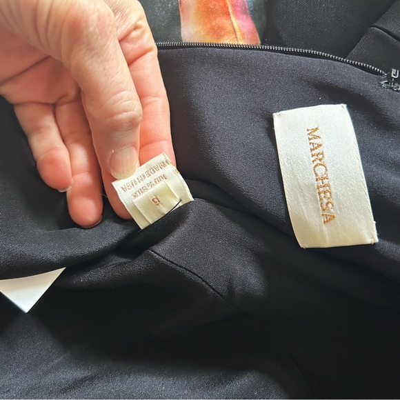 Marchesa black silk mini dress - Picture 5 of 5